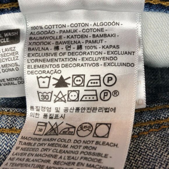 Levis Mens Jeans Size 34x32 514 Slim Straight Classic Fit Blue Denim Casual - Picture 9 of 16